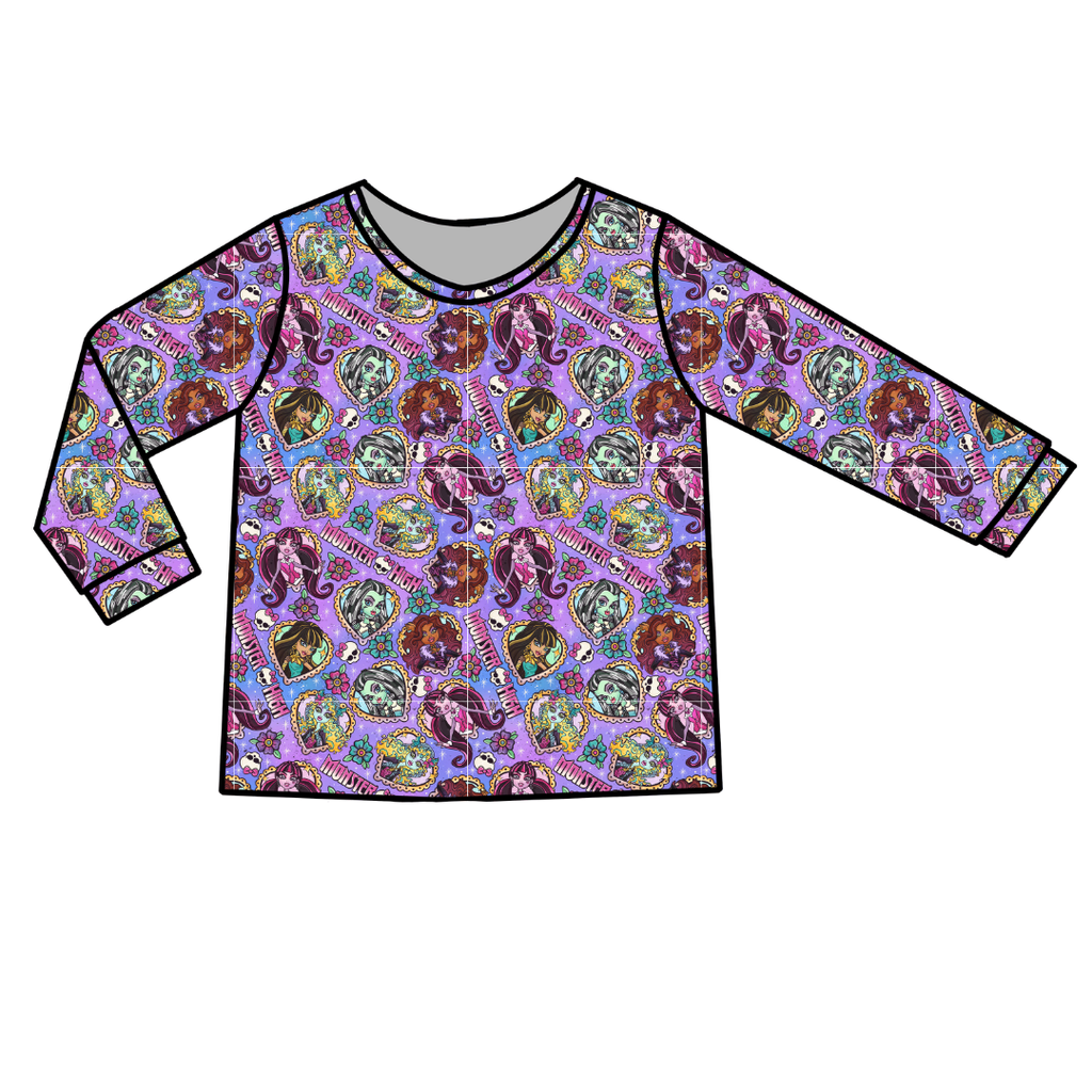 Ghoul Squad - Ruby Long Sleeve Bamboo Shirt - Pre Order