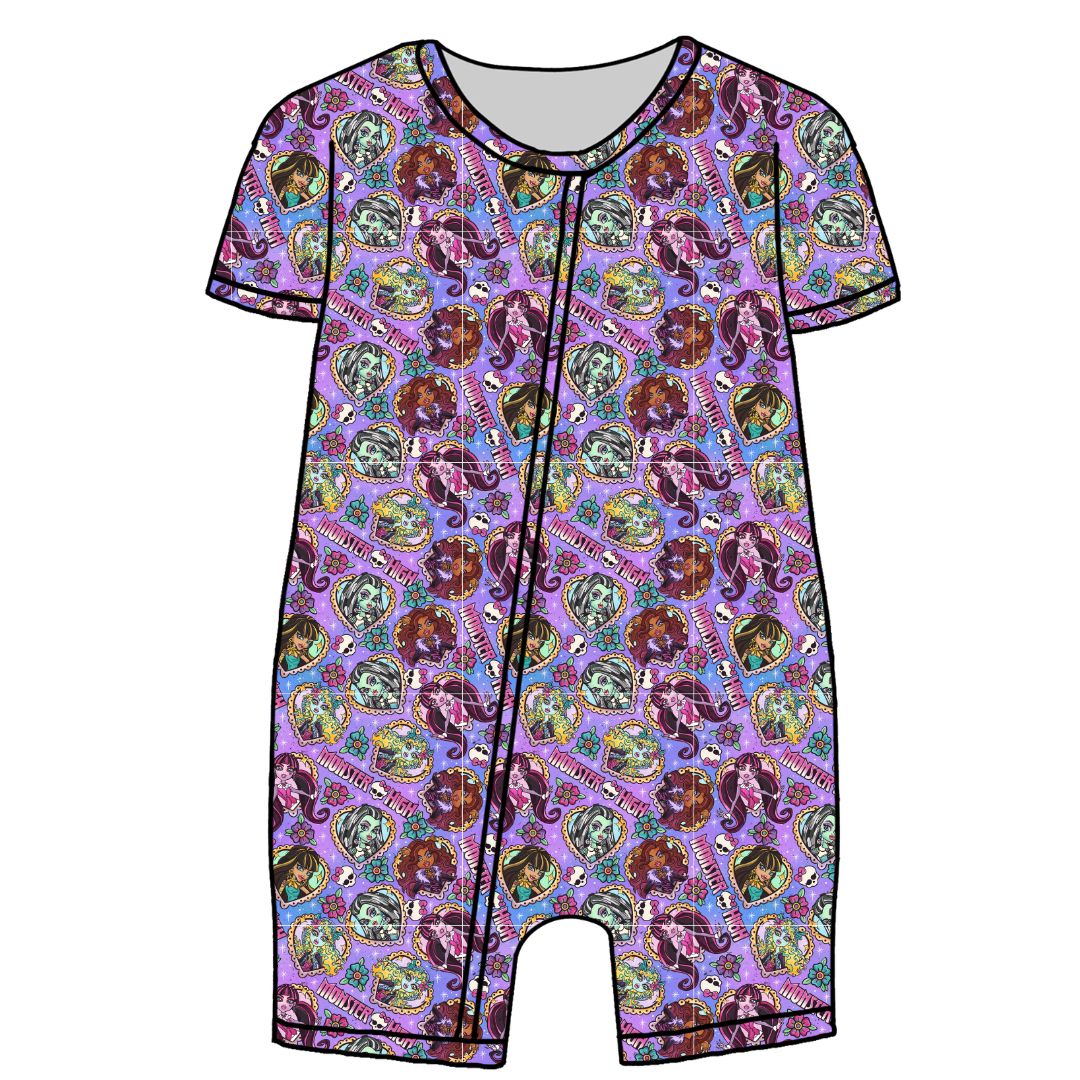 Ghoul Squad Bliss Short Sleeve Zippy Bamboo - PRE ORDER