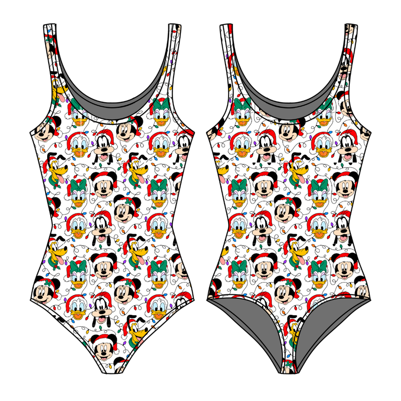 Jolly Holiday Crew Sapphire Women's Tank Leotard - Bamboo - Pre Order - Christmas Special