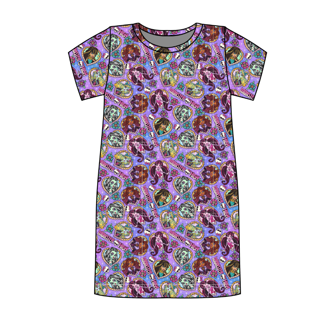 Ghoul Squad Poppy Oversized Sleep Shirt Bamboo - Pre Order