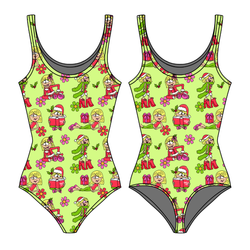Merry Girl Era Sapphire Women's Tank Leotard - Bamboo - Pre Order - Christmas Special