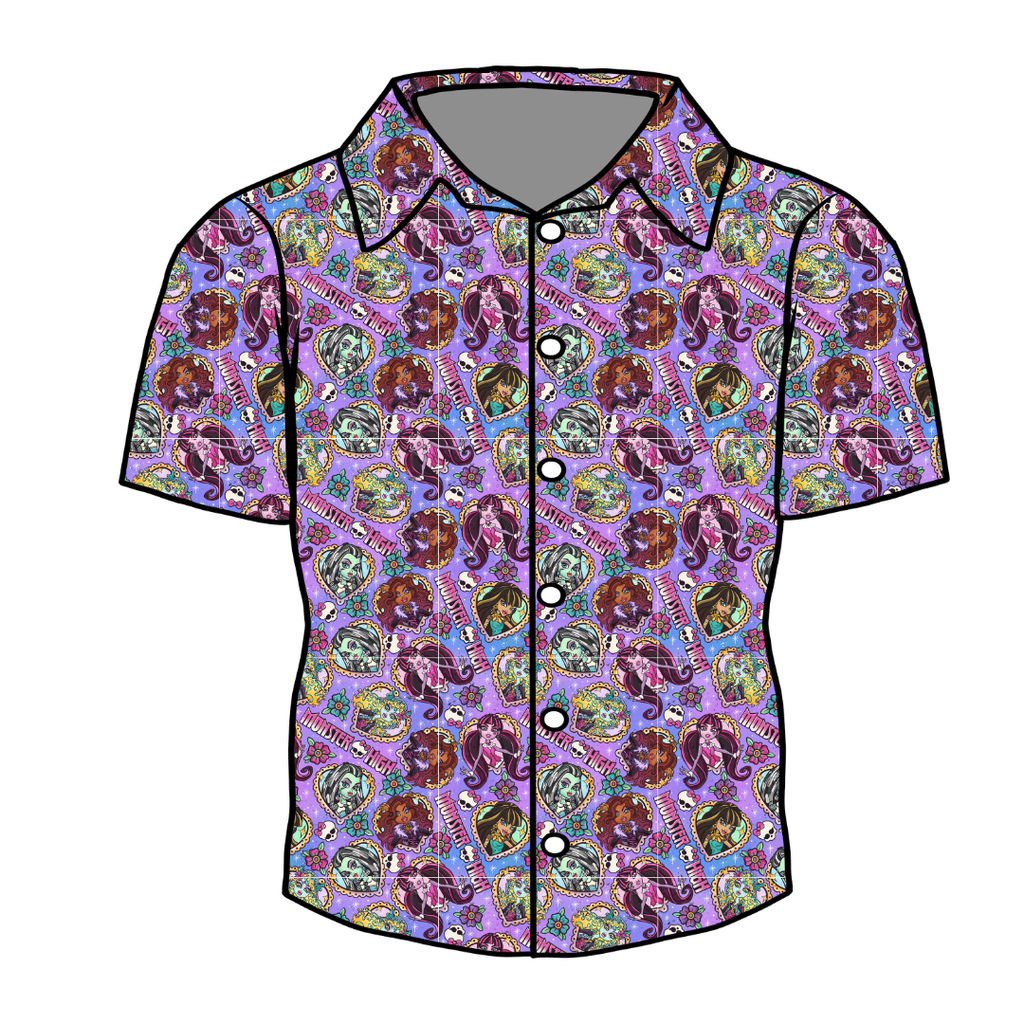 Ghoul Squad - Twilight Men's Button Down Bamboo - Pre Order