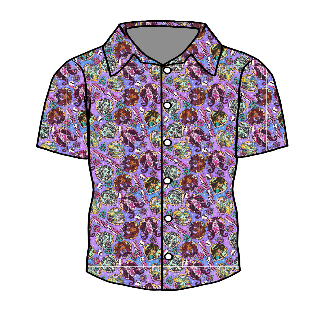 Ghoul Squad - Twilight Men's Button Down Bamboo - Pre Order
