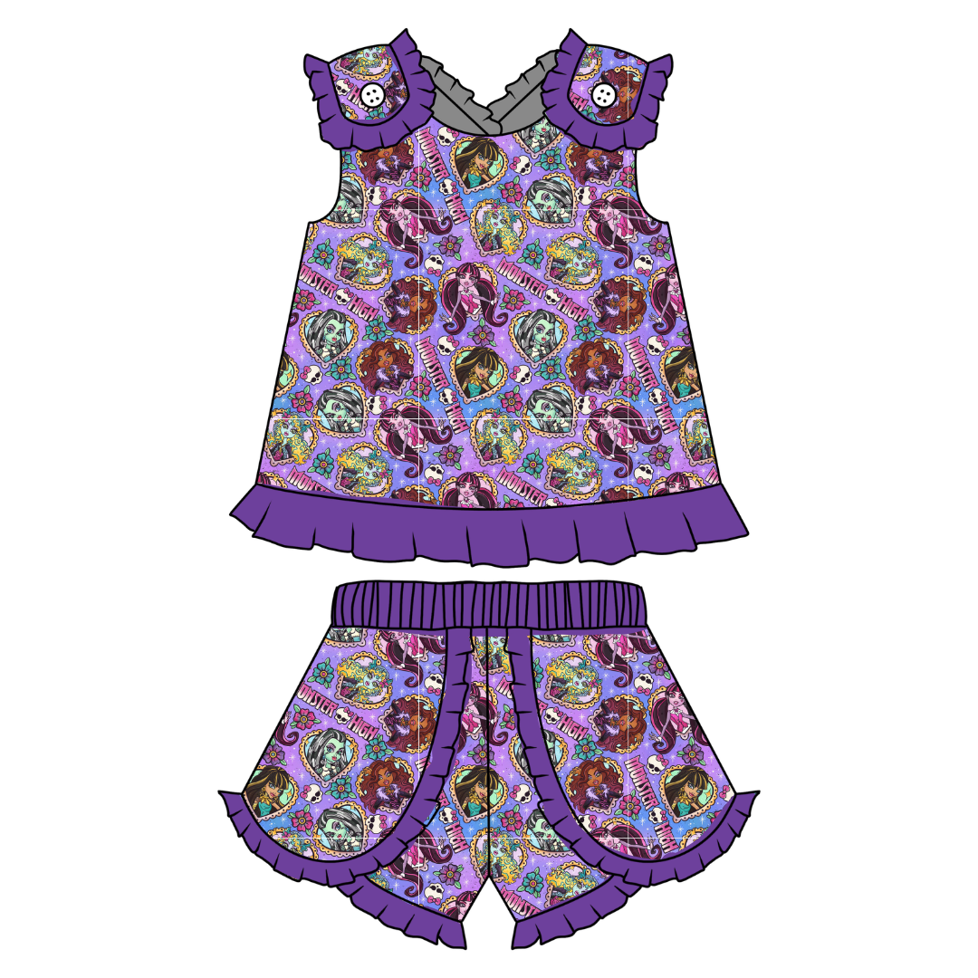Ghoul Squad - Evie Tulip Short Set Knit - PRE ORDER