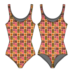 Holly Jolly Holiday Sapphire Women's Tank Leotard - Bamboo - Pre Order - Christmas Special