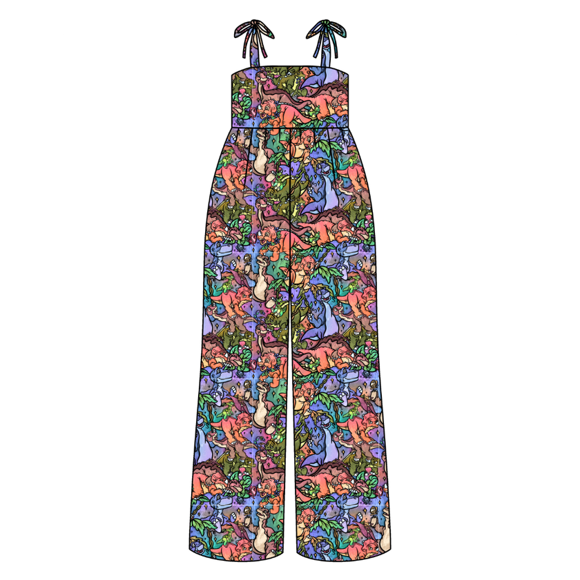 The Great Valley Rene Adult Shoulder Tie Jumpsuit Bamboo - Pre Order