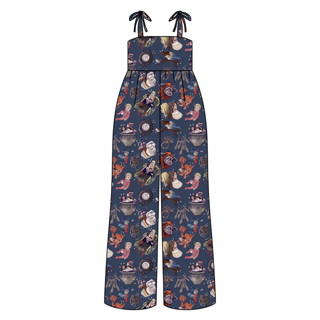The Babe Rene Adult Shoulder Tie Jumpsuit Bamboo - Pre Order