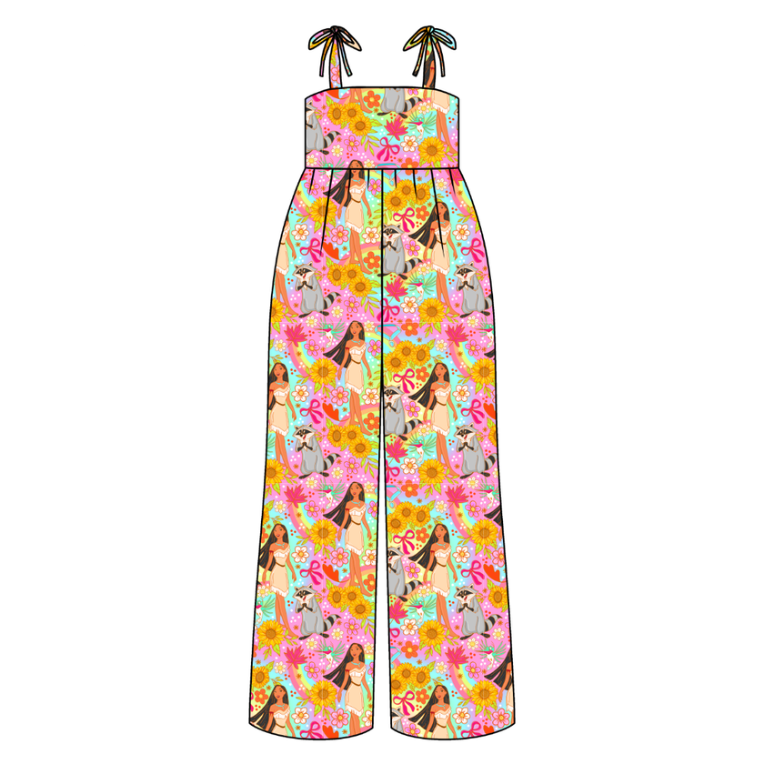 Wild & Free Rene Adult Shoulder Tie Jumpsuit Bamboo - Pre Order