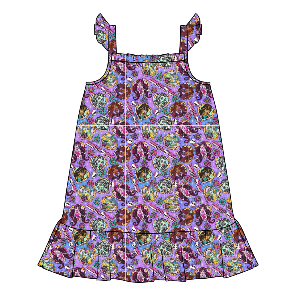 Ghoul Squad Honey Bamboo Sleeveless Nightgown - PRE ORDER