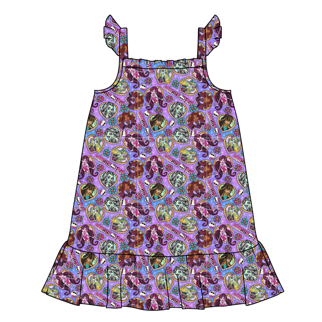 Ghoul Squad Honey Bamboo Sleeveless Nightgown - PRE ORDER