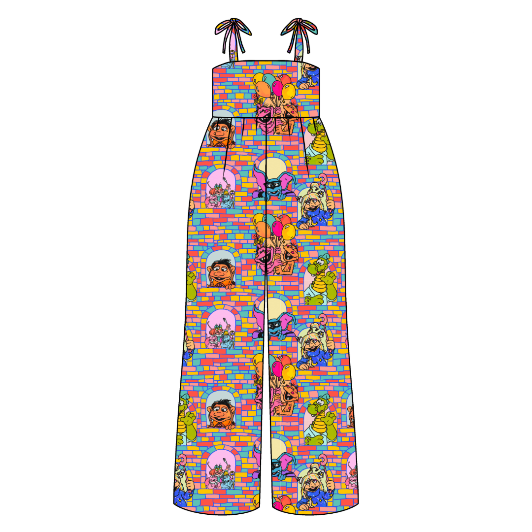 Sunny Side Friends Rene Adult Shoulder Tie Jumpsuit Bamboo - Pre Order