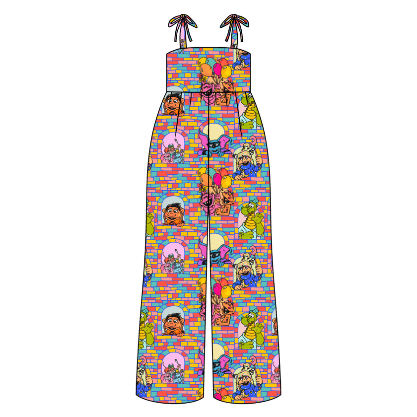 Sunny Side Friends Rene Adult Shoulder Tie Jumpsuit Bamboo - Pre Order