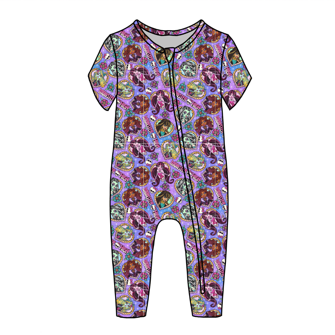 Ghoul Squad Dandelion Short Sleeve Sleeper Bamboo - PRE ORDER