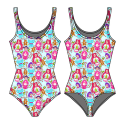 Holiday Pop Sapphire Women's Tank Leotard - Bamboo - Pre Order - Christmas Special