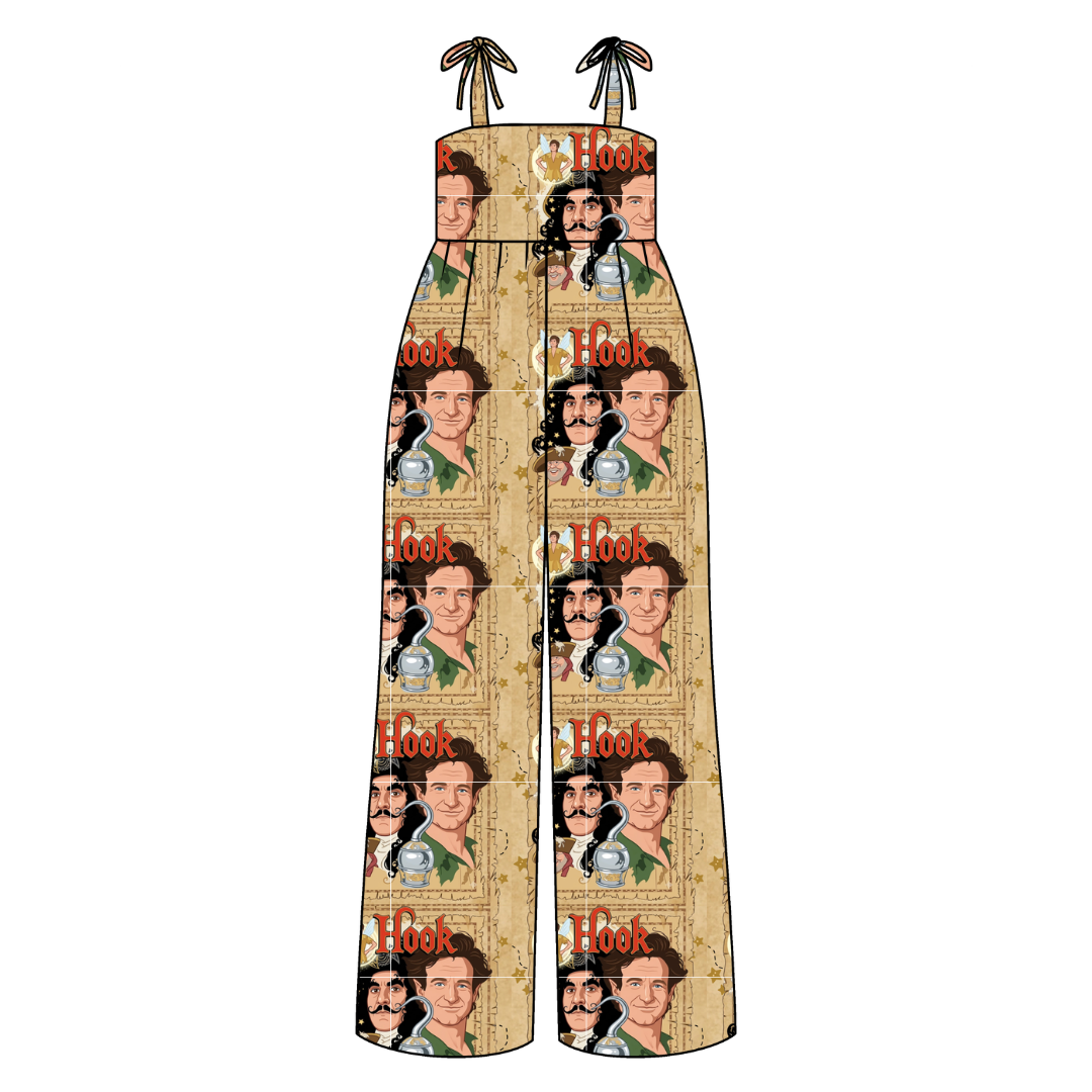 Never Grow Up Rene Adult Shoulder Tie Jumpsuit Bamboo - Pre Order