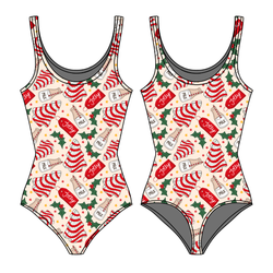 Tree Cakes Sapphire Women's Tank Leotard - Bamboo - Pre Order - Christmas Special