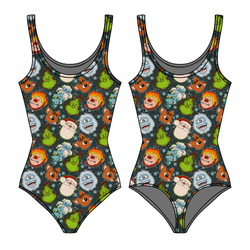 Classic Christmas Mischief Sapphire Women's Tank Leotard - Bamboo - Pre Order - Christmas Special