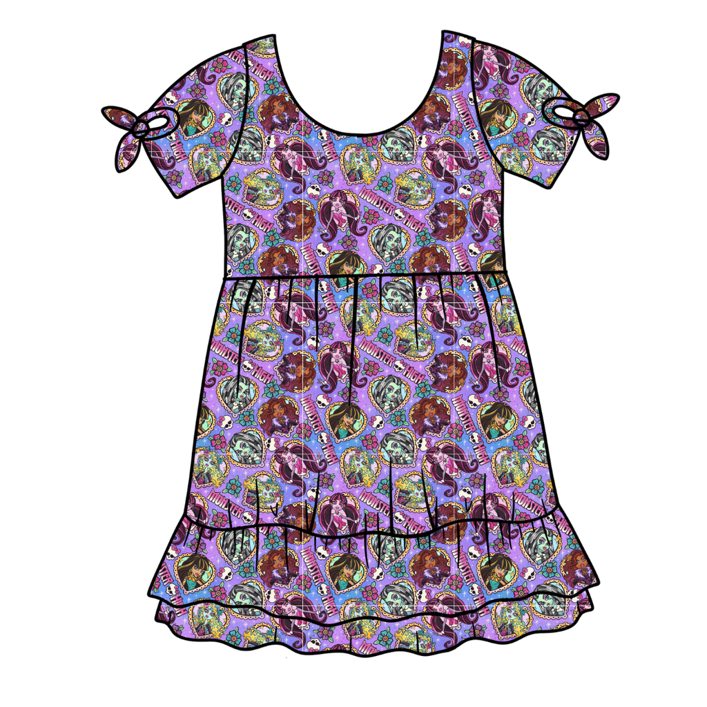 Ghoul Squad - Serenity Short Sleeve Lounge Dress - PRE ORDER