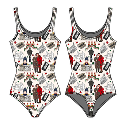 Alone at Home Sapphire Women's Tank Leotard - Bamboo - Pre Order - Christmas Special