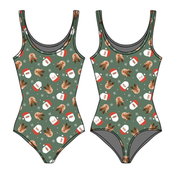 Sleigh Bell Dreams Sapphire Women's Tank Leotard - Bamboo - Pre Order - Christmas Special