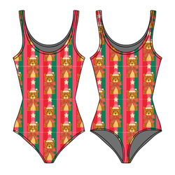 Festive & Fierce Sapphire Women's Tank Leotard - Bamboo - Pre Order - Christmas Special