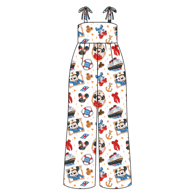 Crusin' Rene Adult Shoulder Tie Jumpsuit Bamboo - Pre Order