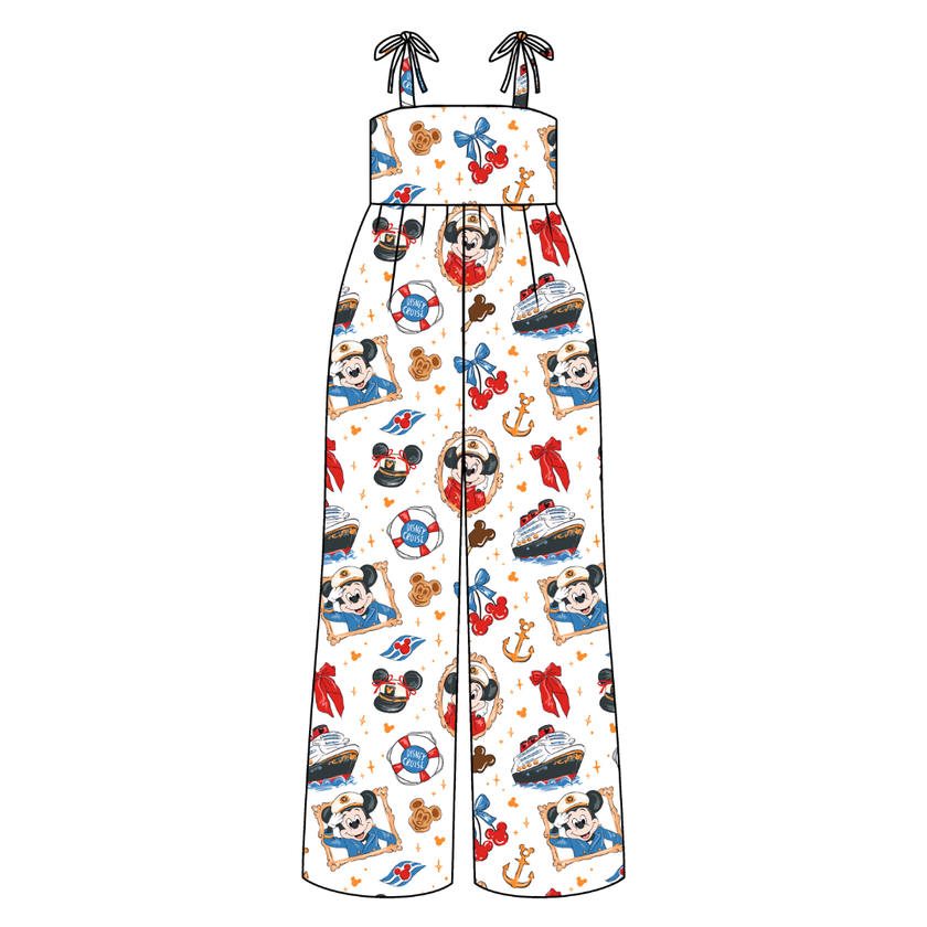 Crusin' Rene Adult Shoulder Tie Jumpsuit Bamboo - Pre Order