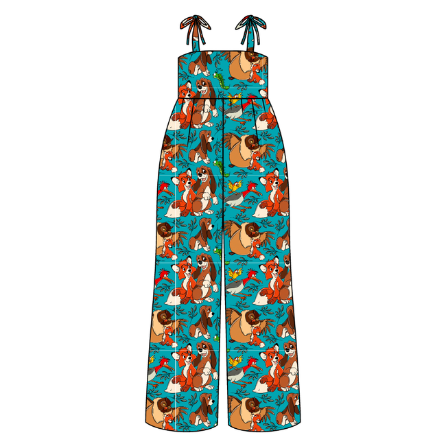 Friends Forever Rene Adult Shoulder Tie Jumpsuit Bamboo - Pre Order