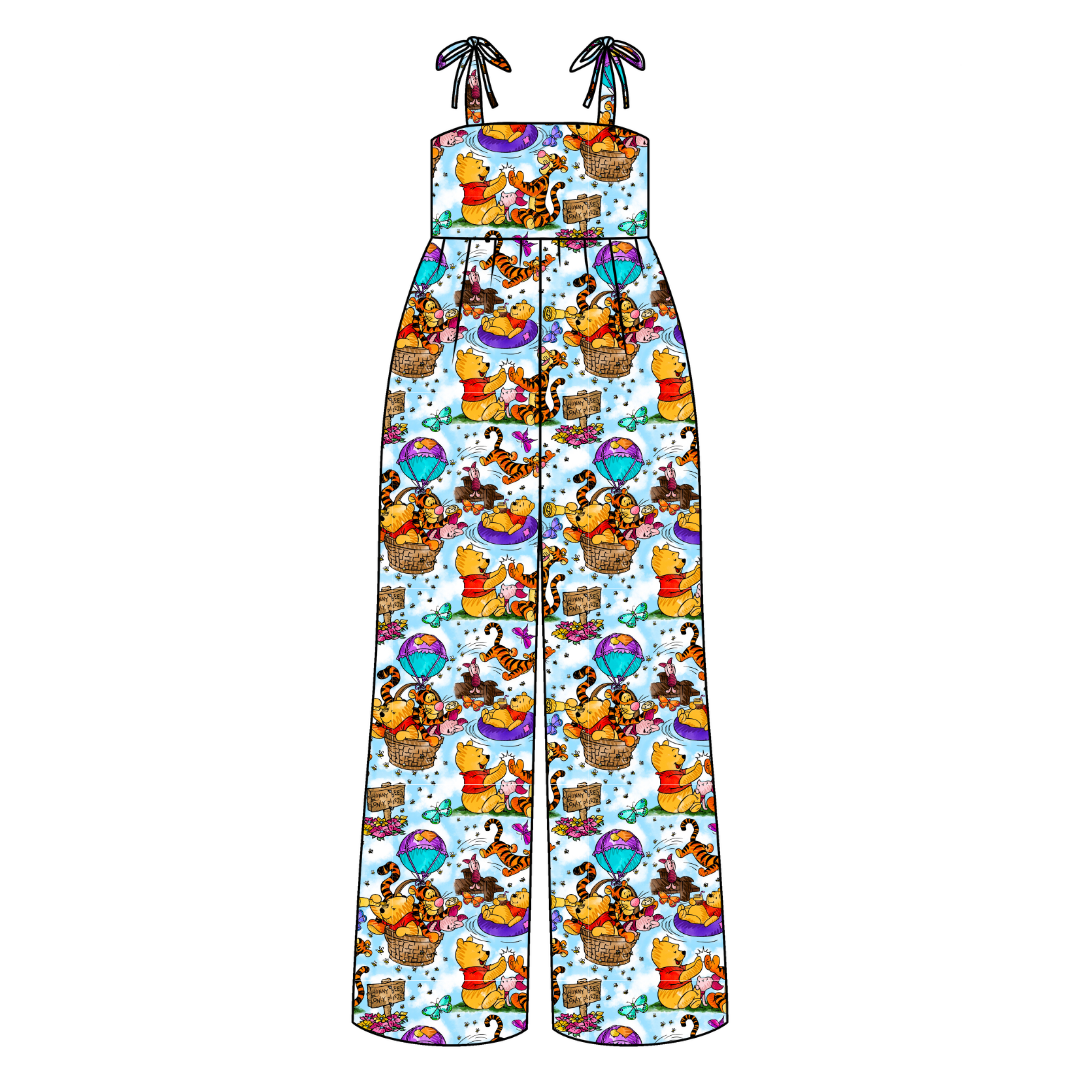 Sweet as Honey Rene Adult Shoulder Tie Jumpsuit Bamboo - Pre Order