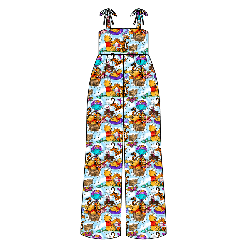 Sweet as Honey Rene Adult Shoulder Tie Jumpsuit Bamboo - Pre Order