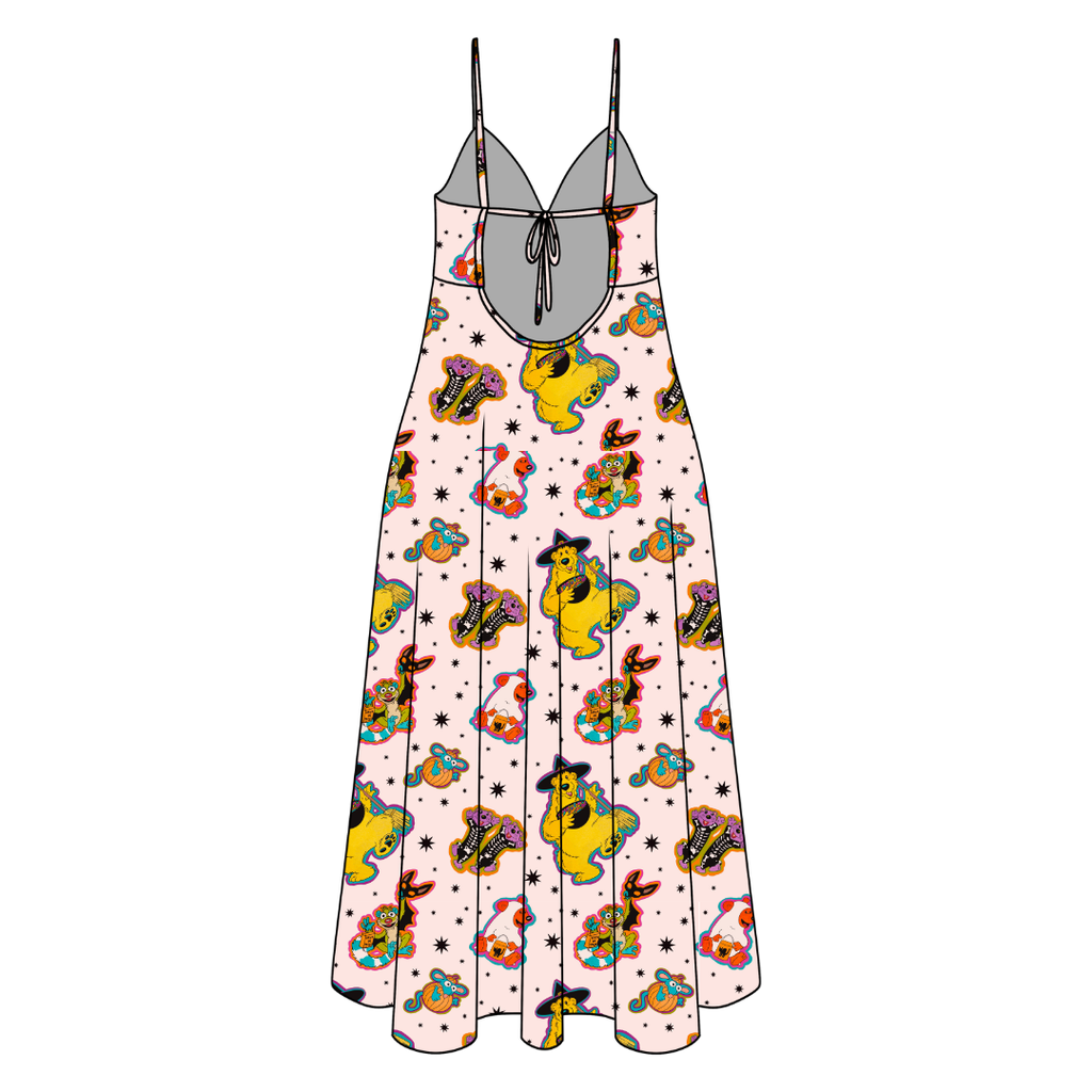 Halloween Bear Harper Women's Low Back Dress Bamboo - Pre Order