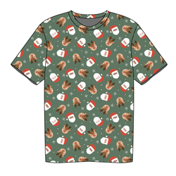 Sleigh Bell Dreams Dapper Button Down Shirt - Bamboo - Pre Order - Christmas Special