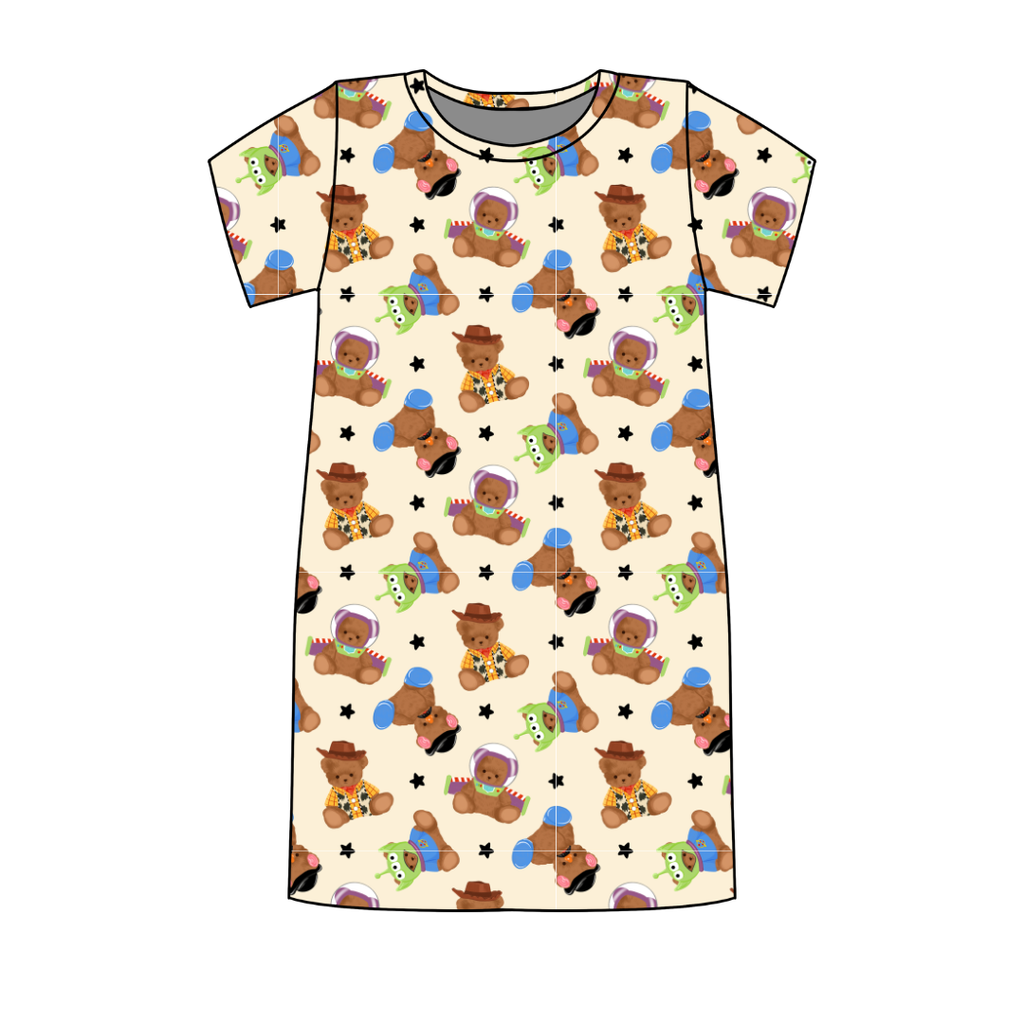 Toy Box Besties Poppy Oversized Sleep Shirt Bamboo - Pre Order