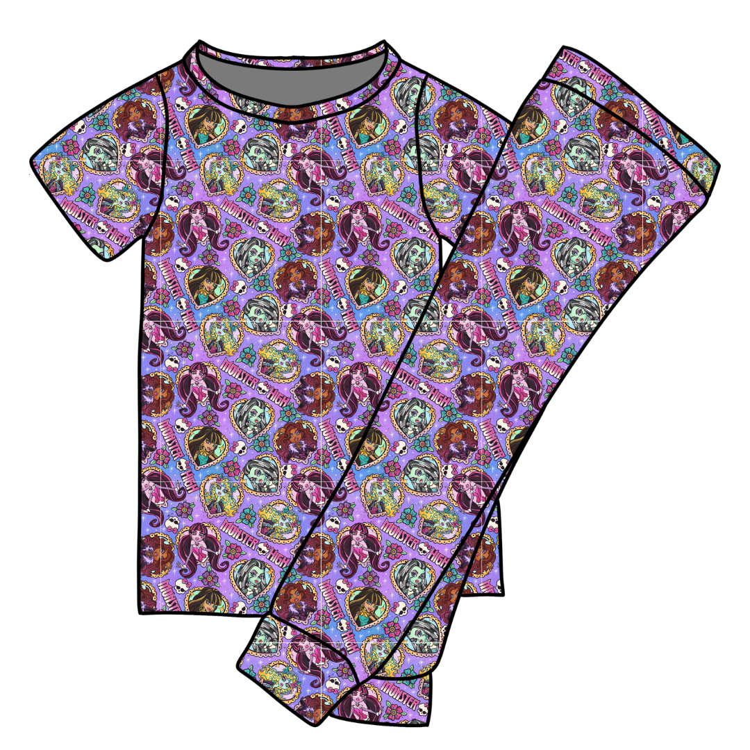Ghoul Squad Cozy Bamboo Short Sleeve Pants Set - PRE ORDER