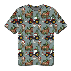 Farmhouse Christmas Short Sleeve Shirt - Knit - Pre Order - Christmas Special