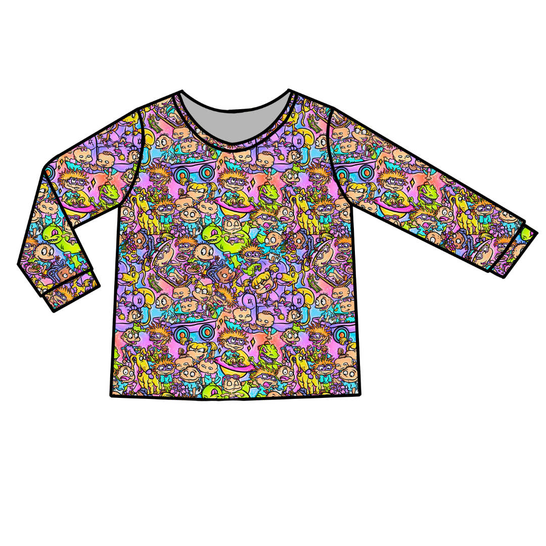 90's Playdate Ruby Long Sleeve Bamboo Shirt - Pre Order