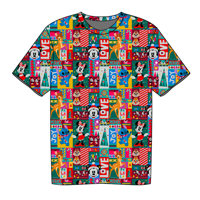 Jolly Patchwork Short Sleeve Shirt - Knit - Pre Order - Christmas Special