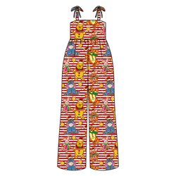 Hunny Acre Cookies Rene Shoulder Tie Adult Jumpsuit - Bamboo - Pre Order - Christmas Special