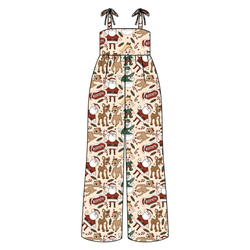 Red Nose Rene Shoulder Tie Adult Jumpsuit - Bamboo - Pre Order - Christmas Special