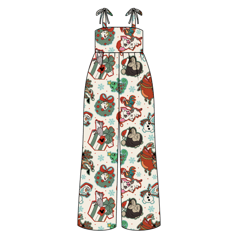Christmas Sidekicks Rene Shoulder Tie Adult Jumpsuit - Bamboo - Pre Order - Christmas Special