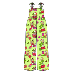 Merry Girl Era Rene Shoulder Tie Adult Jumpsuit - Bamboo - Pre Order - Christmas Special