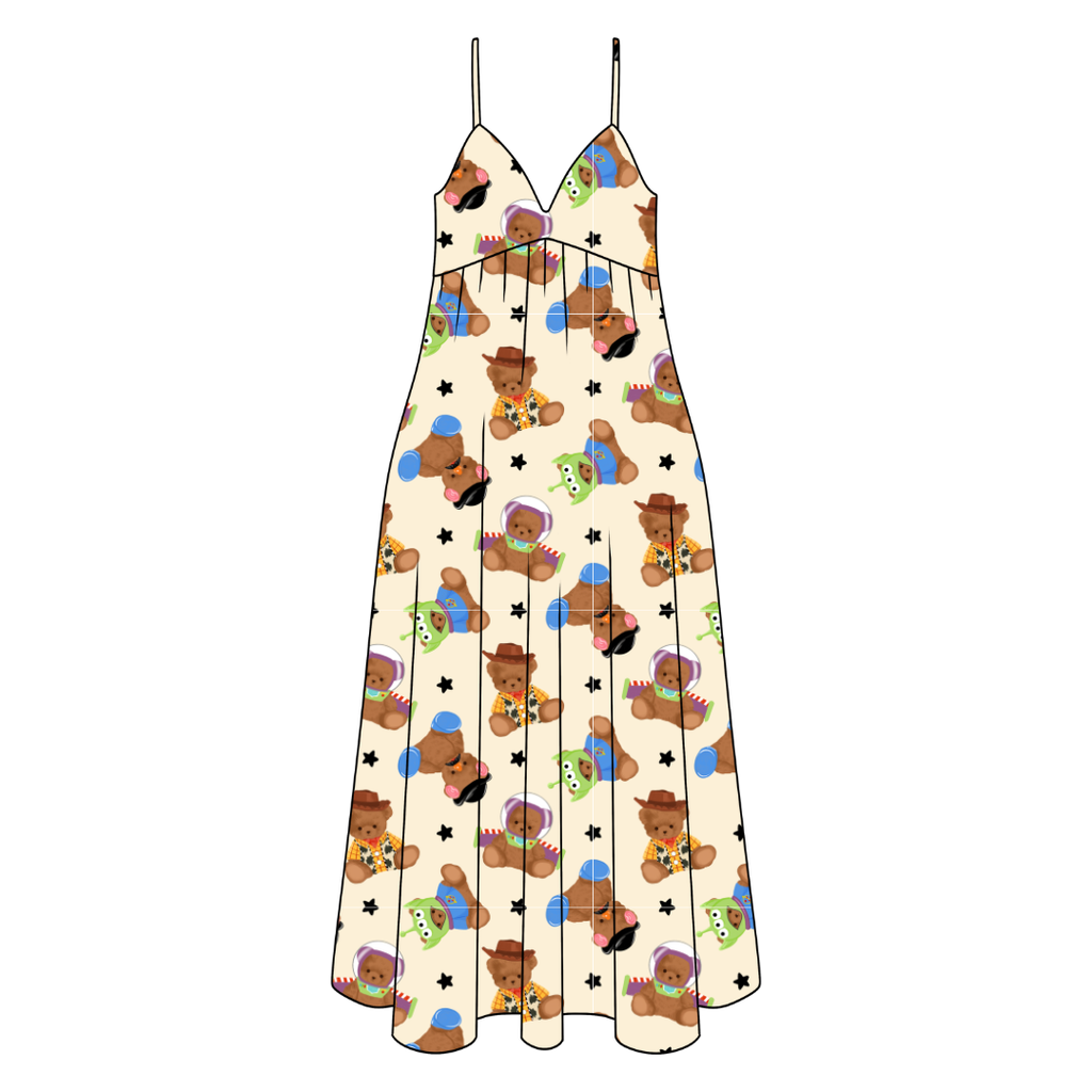 Toy Box Besties Harper Women's Low Back Dress Bamboo - Pre Order