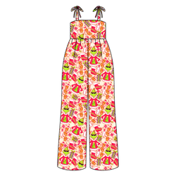Baking Spirits Bright Rene Shoulder Tie Adult Jumpsuit - Bamboo - Pre Order - Christmas Special