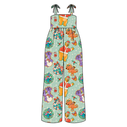 Christmas at the Big House Rene Shoulder Tie Adult Jumpsuit - Bamboo - Pre Order - Christmas Special