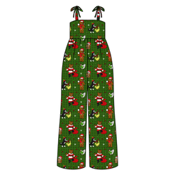 Cozy Cabin Christmas Rene Shoulder Tie Adult Jumpsuit - Bamboo - Pre Order - Christmas Special