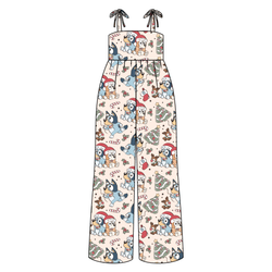 Heeler Holiday Rene Shoulder Tie Adult Jumpsuit - Bamboo - Pre Order - Christmas Special