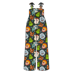 Classic Christmas Mischief Rene Shoulder Tie Adult Jumpsuit - Bamboo - Pre Order - Christmas Special