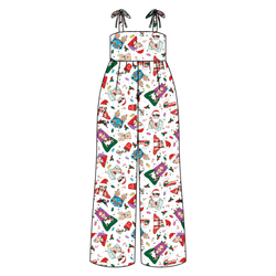 Holiday Harmony Rene Shoulder Tie Adult Jumpsuit - Bamboo - Pre Order - Christmas Special