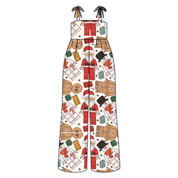 Building Christmas Memories Rene Shoulder Tie Adult Jumpsuit - Bamboo - Pre Order - Christmas Special