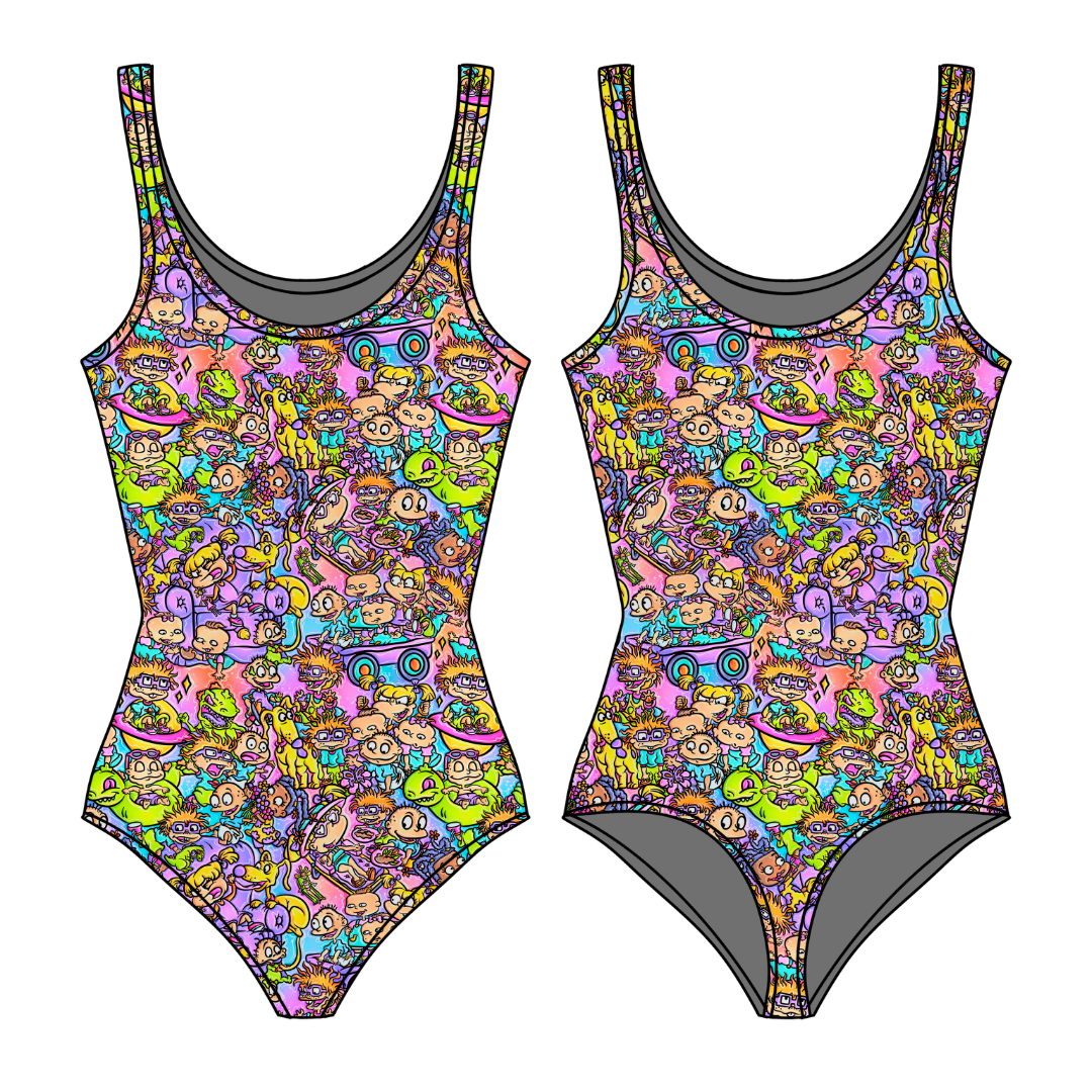 90's Playdate Sapphire Women's Bamboo Leotard - Pre Order